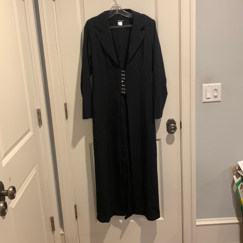 Venus Black corset blazer coat